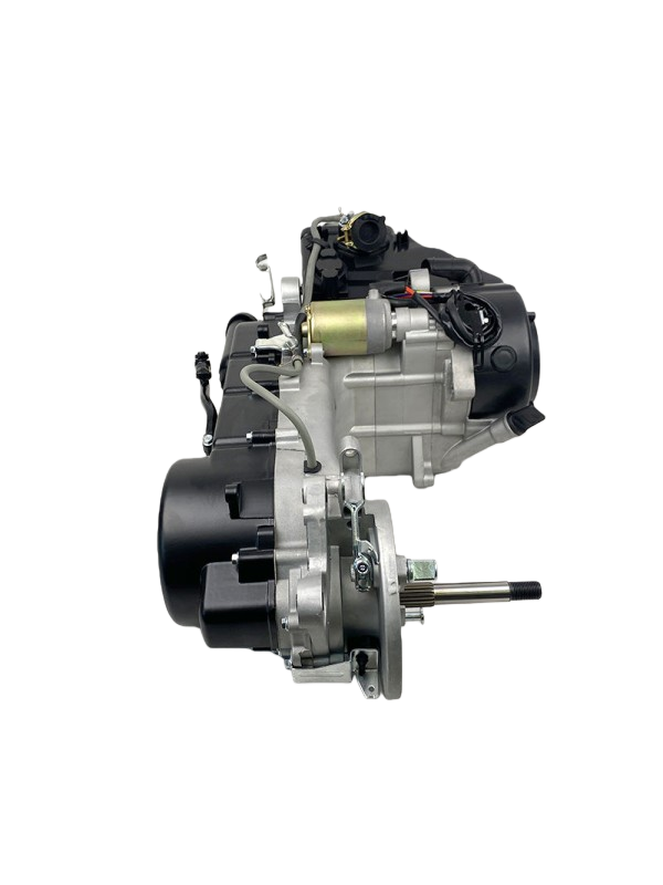 Durable, high-efficiency electric start scooter engine assembly