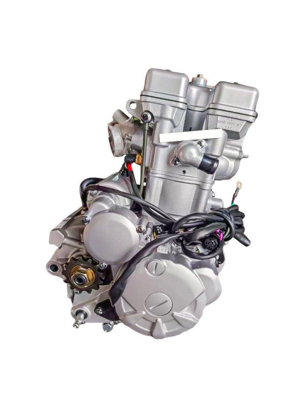 Water-cooled 300cc four-stroke motorcycle engine assembly