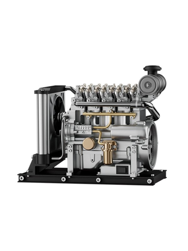 Mechanical-feel metal four-cylinder diesel engine model