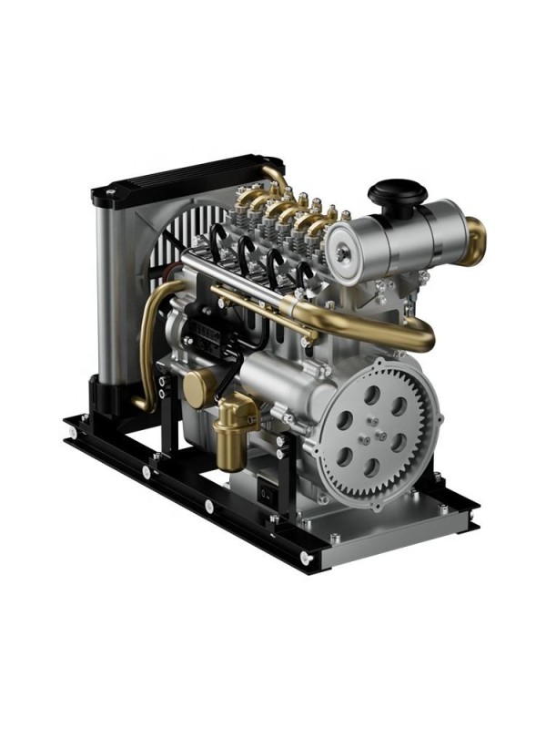 Mechanical-feel metal four-cylinder diesel engine model