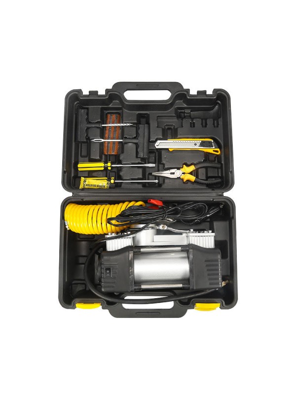 Twin-cylinder portable multi-functional Car tire pump