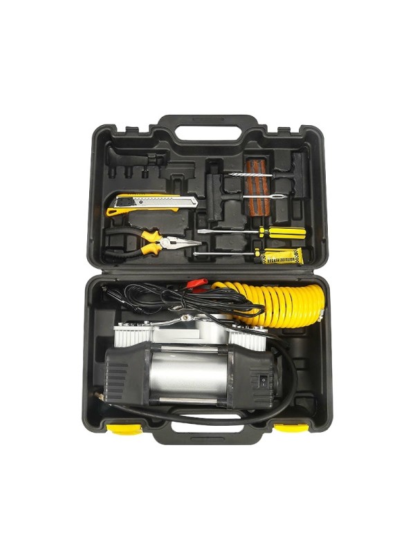 Twin-cylinder portable multi-functional Car tire pump